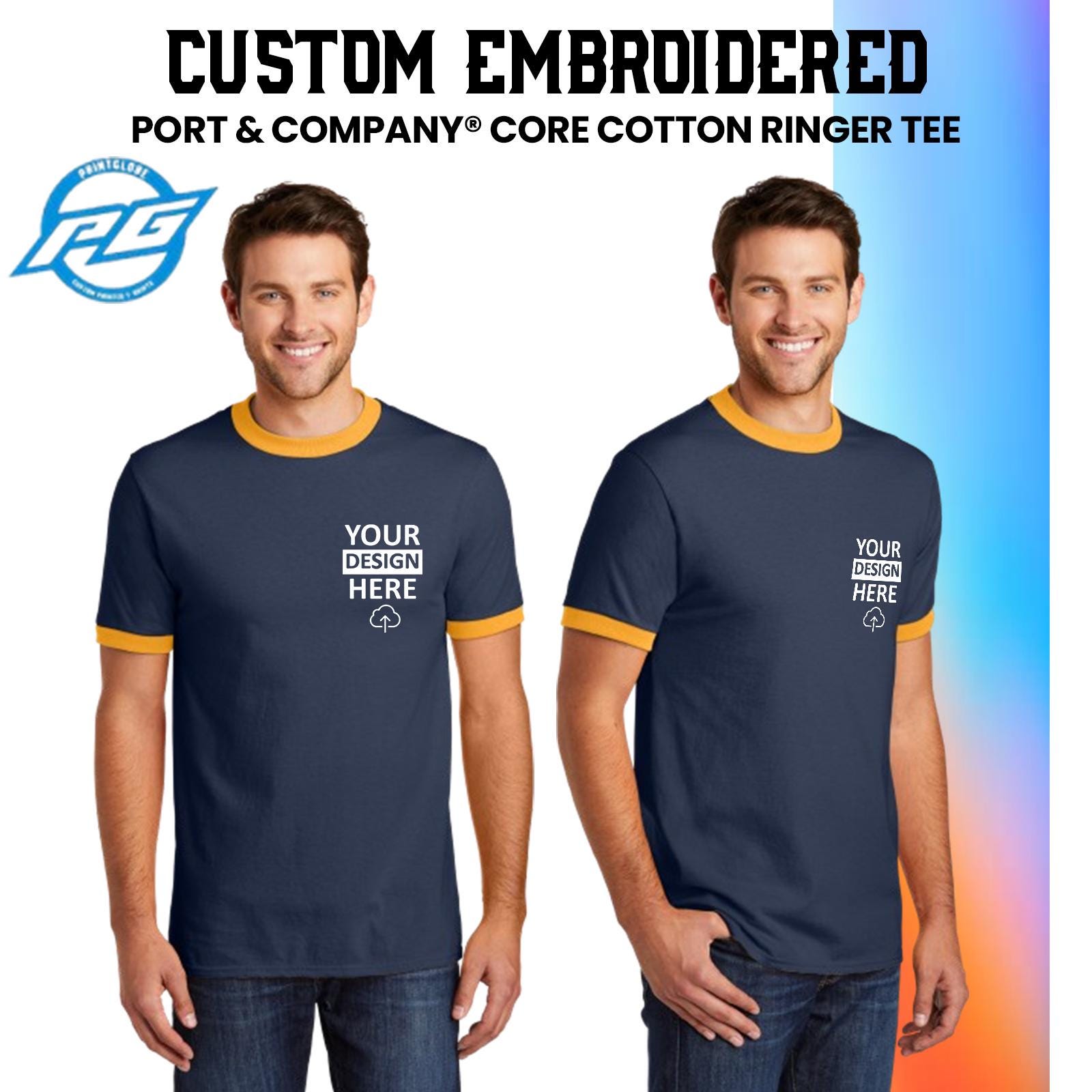 Ford Y-Block by Retro Boater PC54R Port & Co. Ringer Tee Ford Y-Block by Retro Boater PC54R Port & Co. Ringer Tee