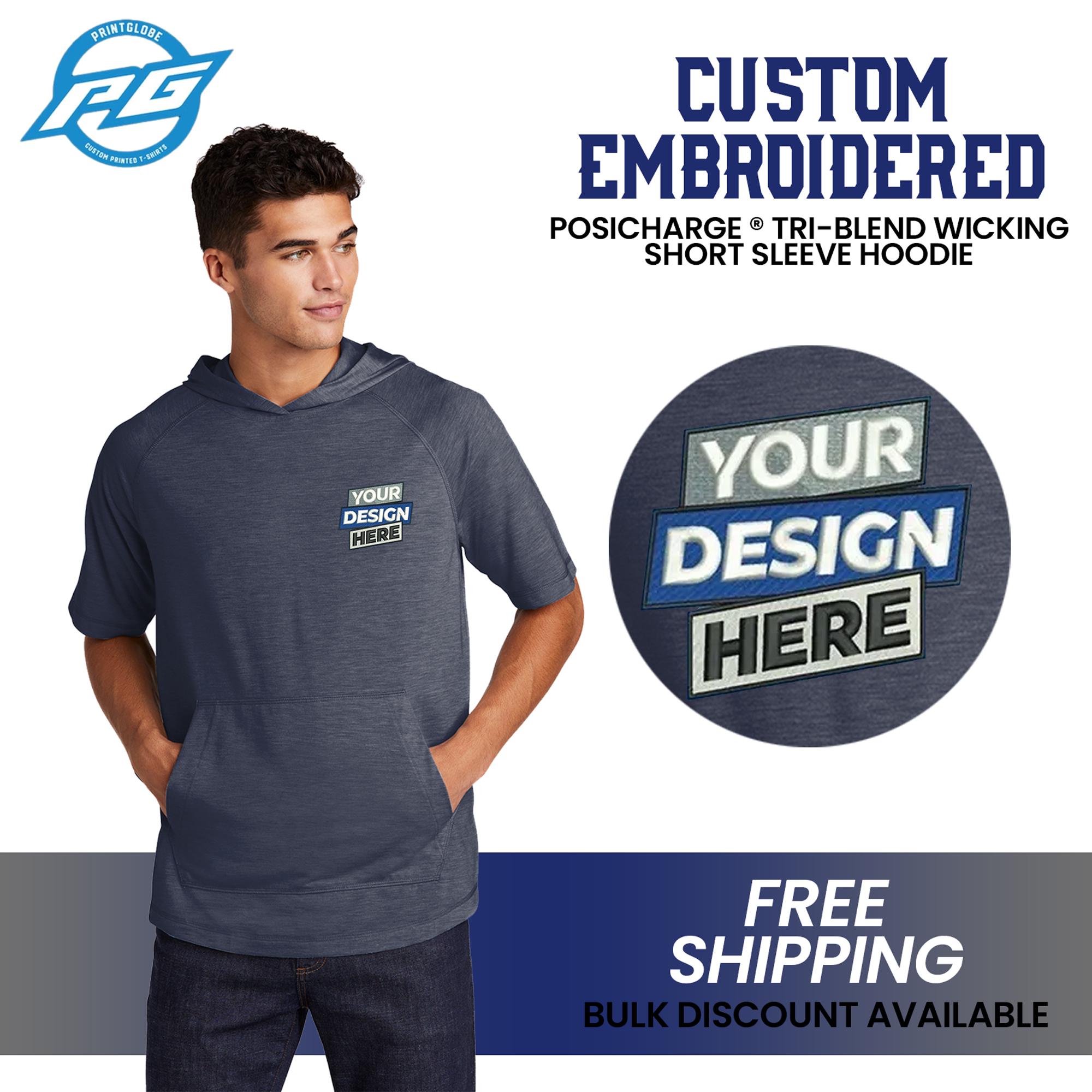 Short sleeve hoodie bulk clearance