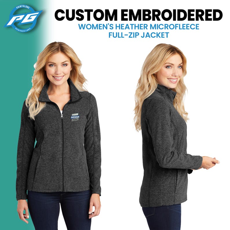 Small Micro Jacket Custom Embroidered Micro Fleece Jacket|personalized Logo/text|customize ...