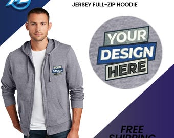Custom Embroidered Zip Up Hoodie Hooded Sweatshirt Custom Hoodies Full Zip Jacket Hooded Personalized Logo Custom Zipper Sweatshirt Gift USA