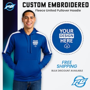 Custom Embroidered Sport-Tek Fleece Pullover Hoodie, Personalized Logo