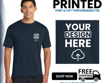 Port & Co™ Performance Tee Perfect Weight CVC Tee Premium Cotton/Poly, Custom Printed T-Shirt- Casual Everyday Gift For Him (PC380)