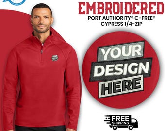 Sudadera con cremallera de 1/4 bordada personalizada, sudadera con cremallera de un cuarto personalizada, sudadera con monograma personalizado, jersey personalizado, ropa de otoño, logotipo personalizado