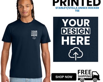 Custom Printed Custom Printed Organic Cotton T-Shirt | Classic Tubular Fit | Eco-Friendly Logo Tee Everyday Comfort Gift For Him (SXU016)