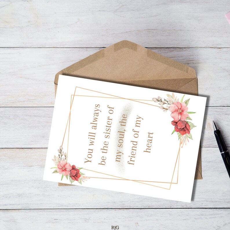 Printable Greeting Cards, Personalized Gifts for Best Friends Birthday, Best Greeting Cards for