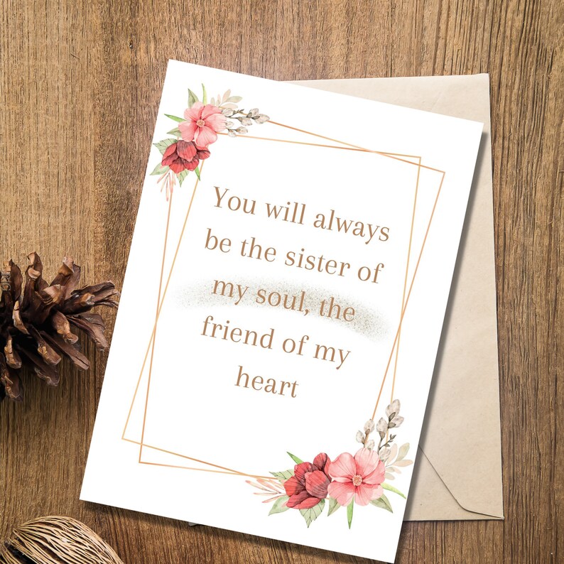 Printable Greeting Cards, Personalized Gifts for Best Friends Birthday, Best Greeting Cards for
