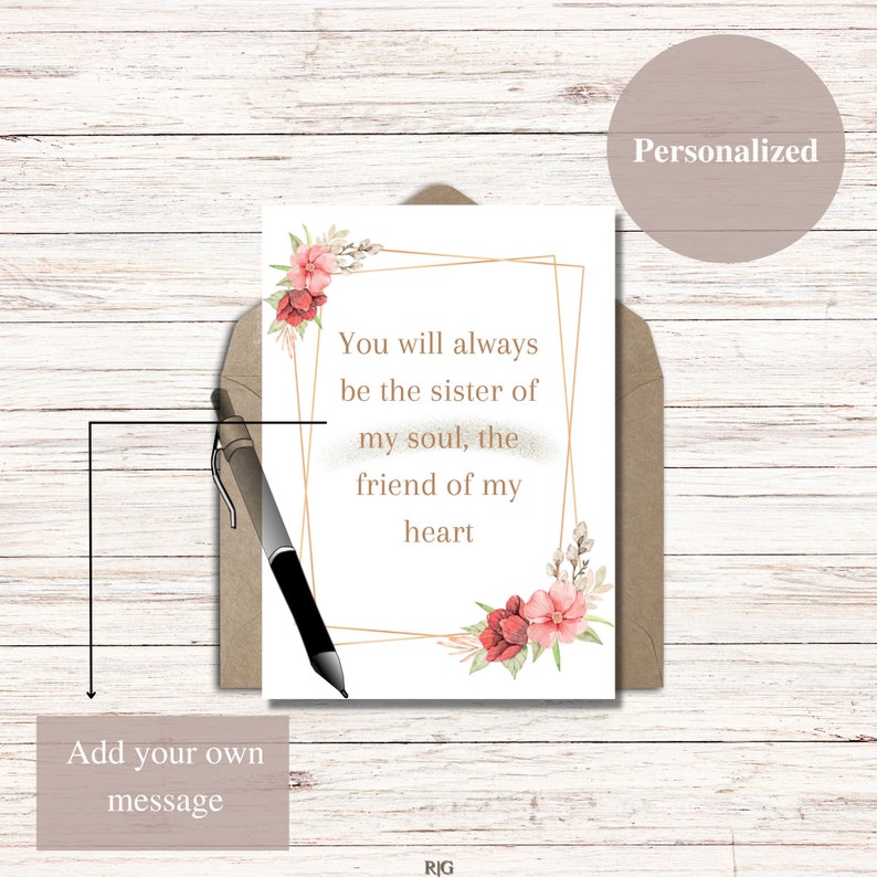 Printable Greeting Cards, Personalized Gifts for Best Friends Birthday, Best Greeting Cards for