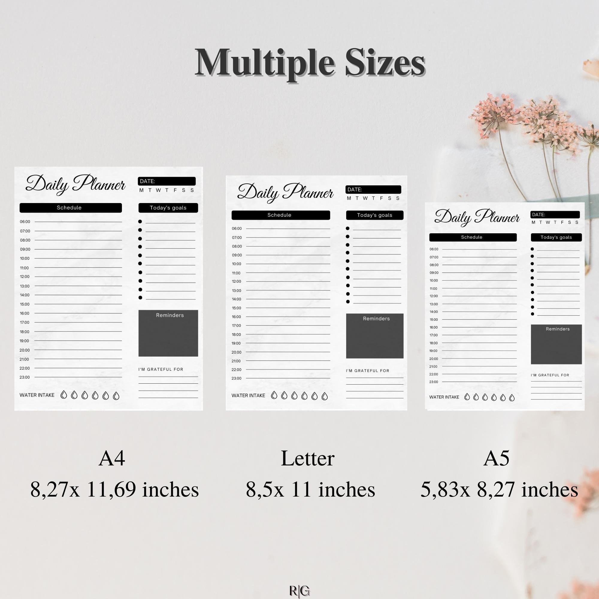 Daily Planner Printable, Digital Planner Template, Planner Pages - Etsy