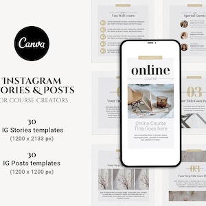 Instagram Templates für Canva, IG Stories Post Carousel, Canva Template, Business Blogger Coach