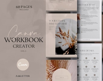 Workbook Template, Canva template, Worksheet, Course lead magnet, eBook template, Checklist template, Health wellness coach, Opt in freebie