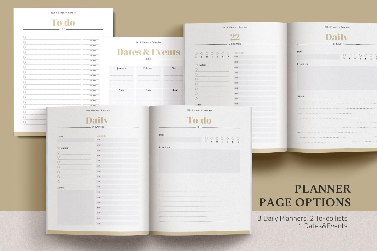 2025 Canva Planner Template, Editable Monthly Calendar Template ...