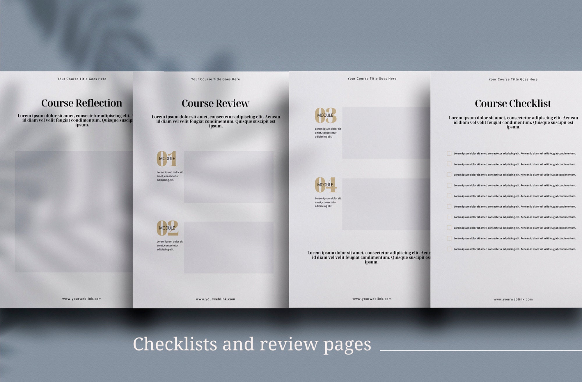 Workbook Indesign Template, Online Course Guide, Ecourse Worksheet ...