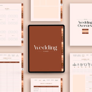 Ultimate Wedding Planner for iPad Goodnotes, Digital wedding planner, 160 Pages for Budget, Guest List, Timeline, Vendor Management
