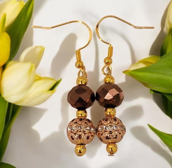 Gold Tone Dangle Earrings