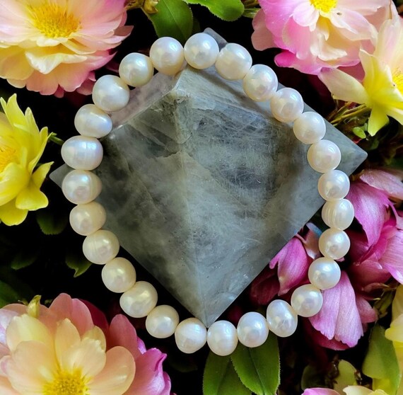 7 1/2" Pearly White Fresh Water Potato Pearl - 8 - 9mm
