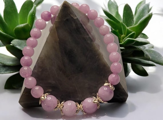 6 1/2" Lavender Quartz (Color Enhanced) - 6mm - 8mm Stretch Bracelet