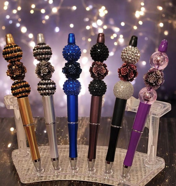 Assorted Rose Beaded Pens