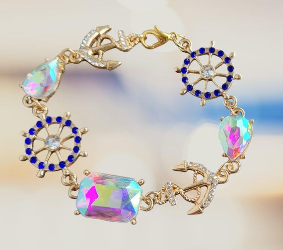 7" Nautical Charm Bracelet (Gold Tone)