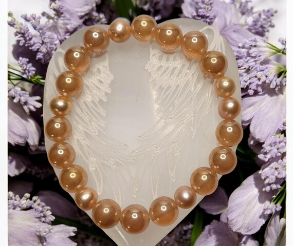 6 1/2" Opalite/Peach Freshwater Potato Pearl