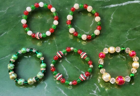 Holiday Beaded Bracelets