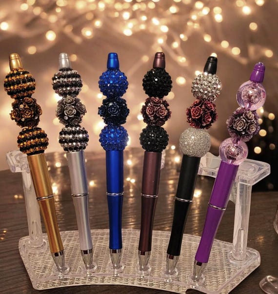 Assorted Rose Beaded Pens