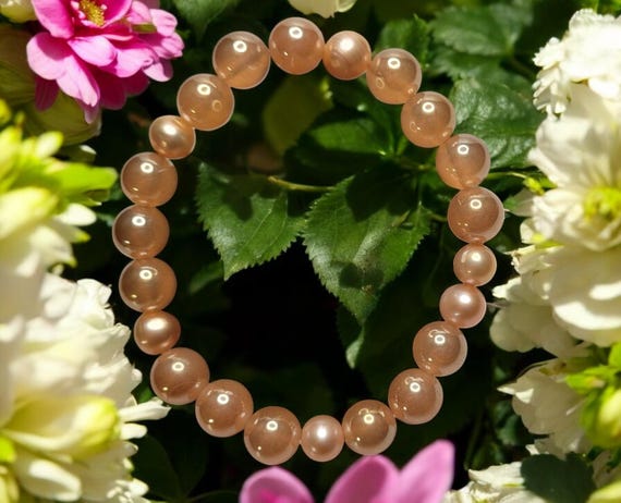 6 1/2" Opalite/Peach Freshwater Potato Pearl