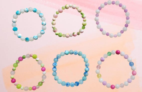 Colorful Jade Stretch Bracelets