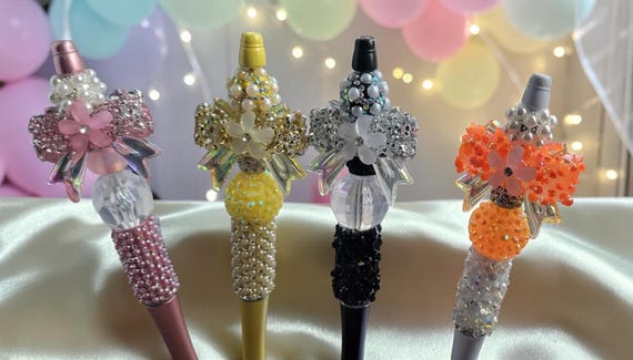 Fancy Sparkly Bow Pens
