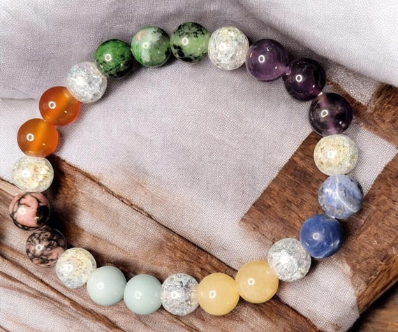 7" Chakra (8mm) Stretch Bracelet