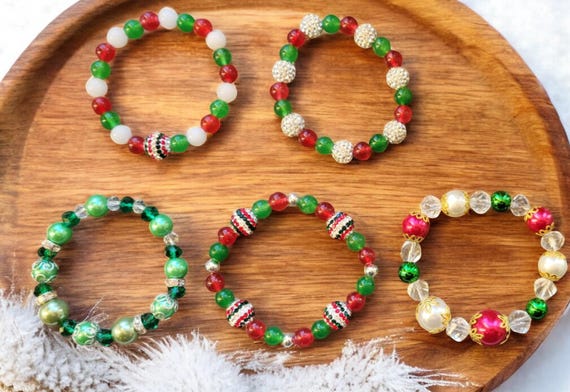 Holiday Beaded Bracelets