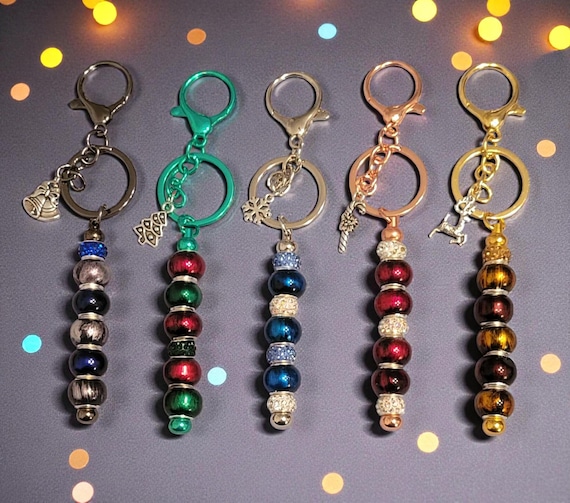 Holiday Keychains w/Charms - Assorted Colors