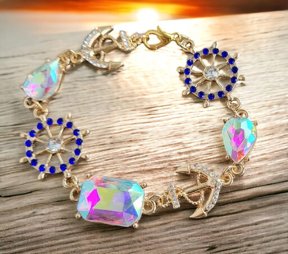 7" Nautical Charm Bracelet (Gold Tone)