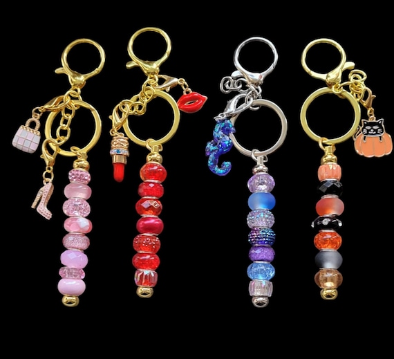 Colorful Keychains w/Charms