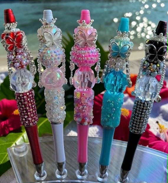 Fancy Butterfly Beaded Pens