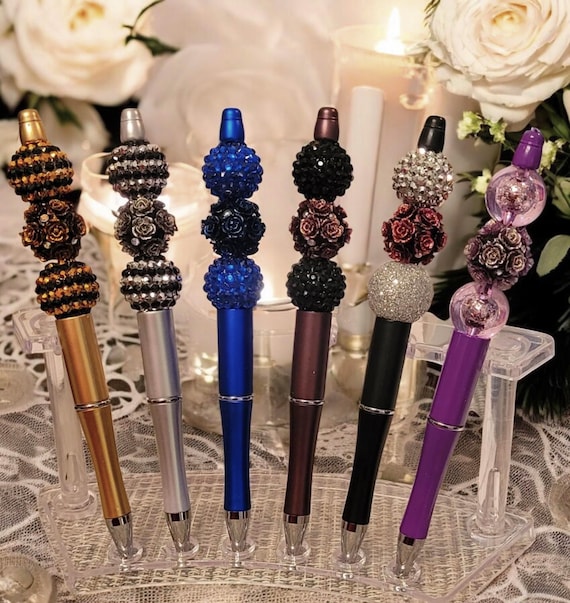 Assorted Rose Beaded Pens