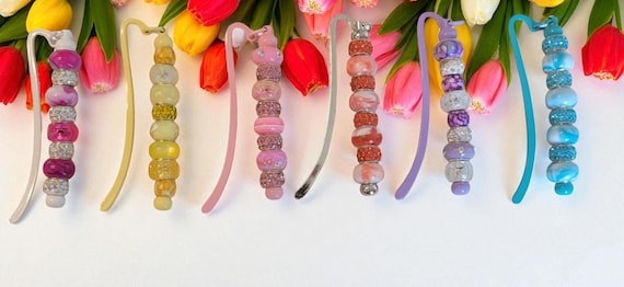 Colorful Glass Beaded Bookmarks: Unique Page Markers