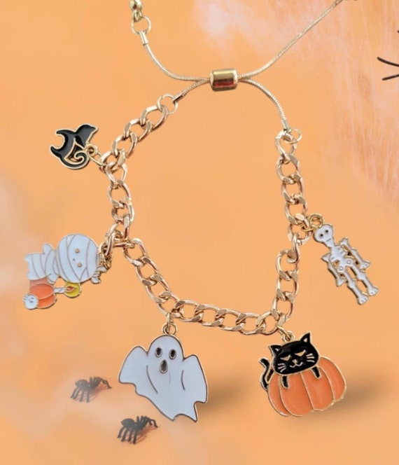 Adjustable Halloween Charm Bracelet