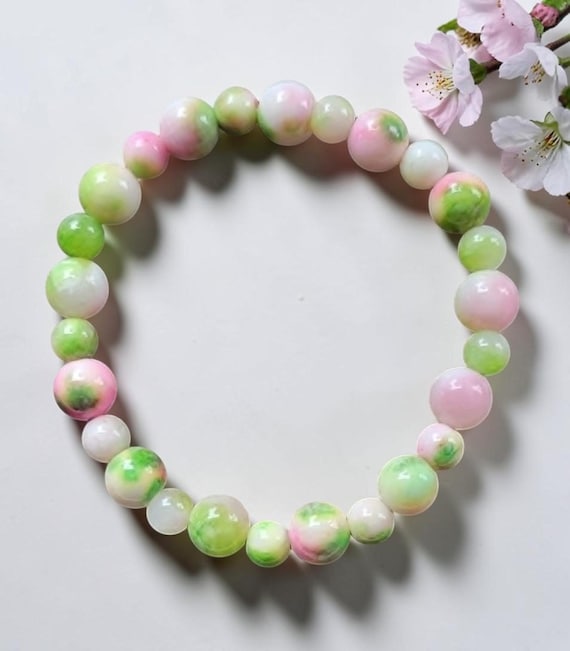 Spring Mix Jade Bracelet - 7"