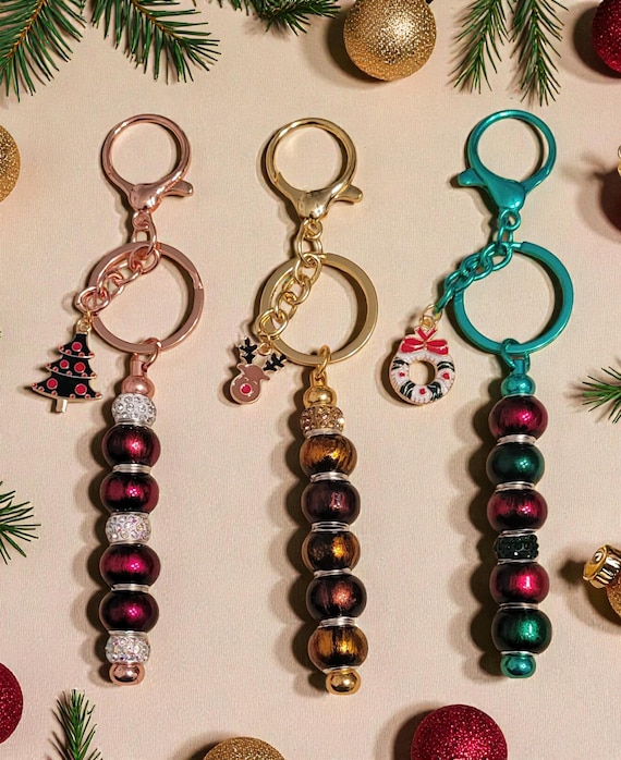 Holiday Keychains w/Charms - Assorted Colors
