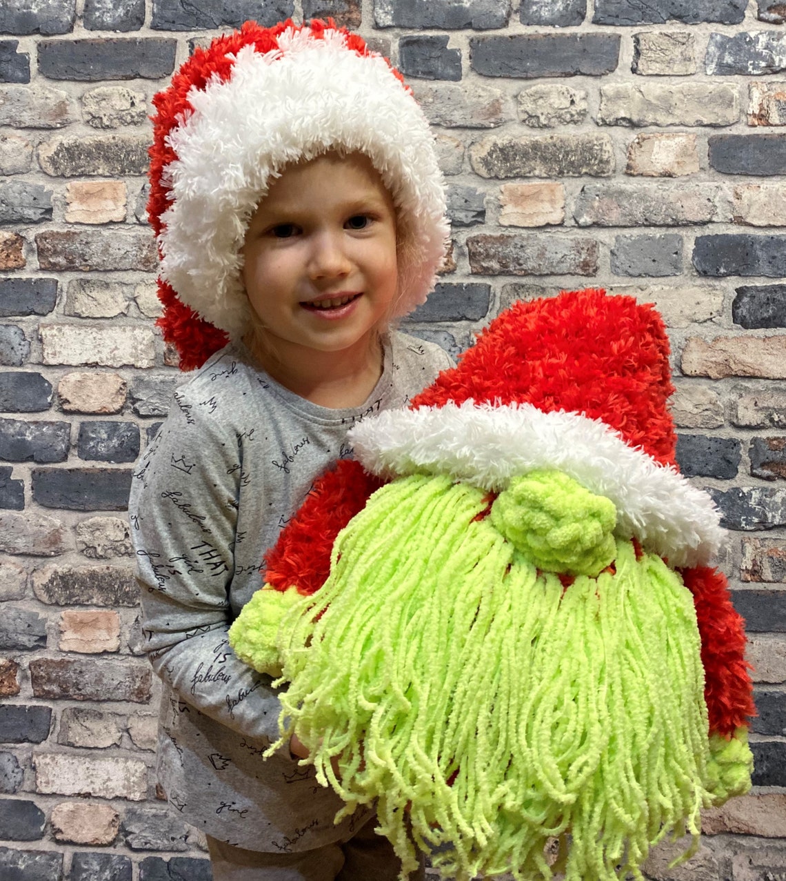 Christmas Grinch Gnome Crochet Pattern Santa Gnome Pillow Etsy