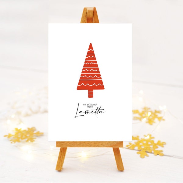 Poster / Karte Lametta | Druck Weihnachten | Print