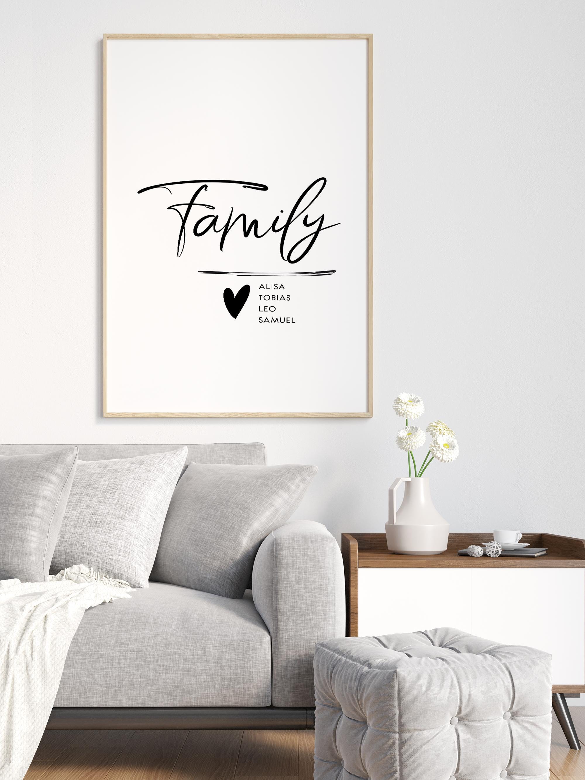 Family Poster • Personalized Family Poster • Family Wall Art With Name ...