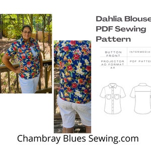 Dahlia Blouse PDF Sewing Pattern