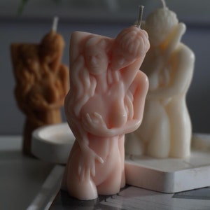Body Olive Wax Candle #5 - Lovers | Heterosexual Couple | Sensual | Sculpture Candle | Aesthetic Decoration | Gift | Scented Candle