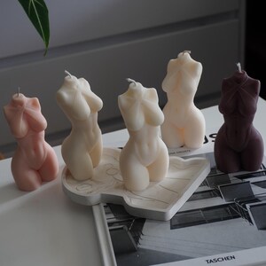Body Olive Wax Candle #1 - Noreia | Female Body | Sculpture Candle | Decoration | Gift | Greek Goddess | Scented Candle