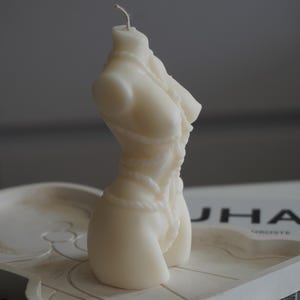 Body Olive Wax Candle #2 - Inanna | Female Body | Sculpture Candle | Bondage, Naked | Decoration | Gift | Greek Goddess | Scented Candle