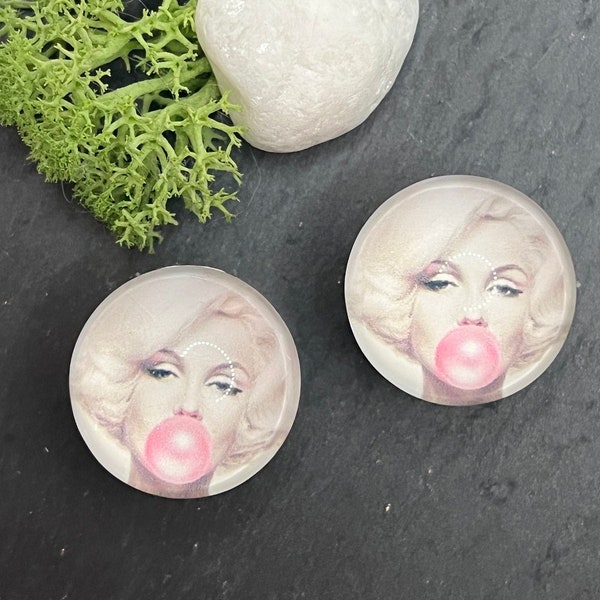 Tunnel Fleshtunnel Plugs Edelstahl Marilyn Monroe rosa 14mm