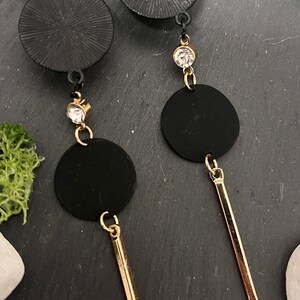 Tunnel Fleshtunnel Plugs with pendant stainless steel hanging black 8/10/12/14/16 mm image 2