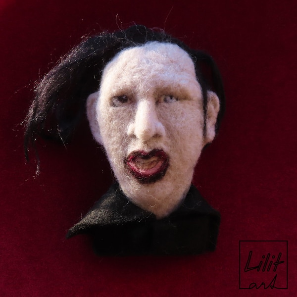 Marylin Manson brooch-Ready to ship