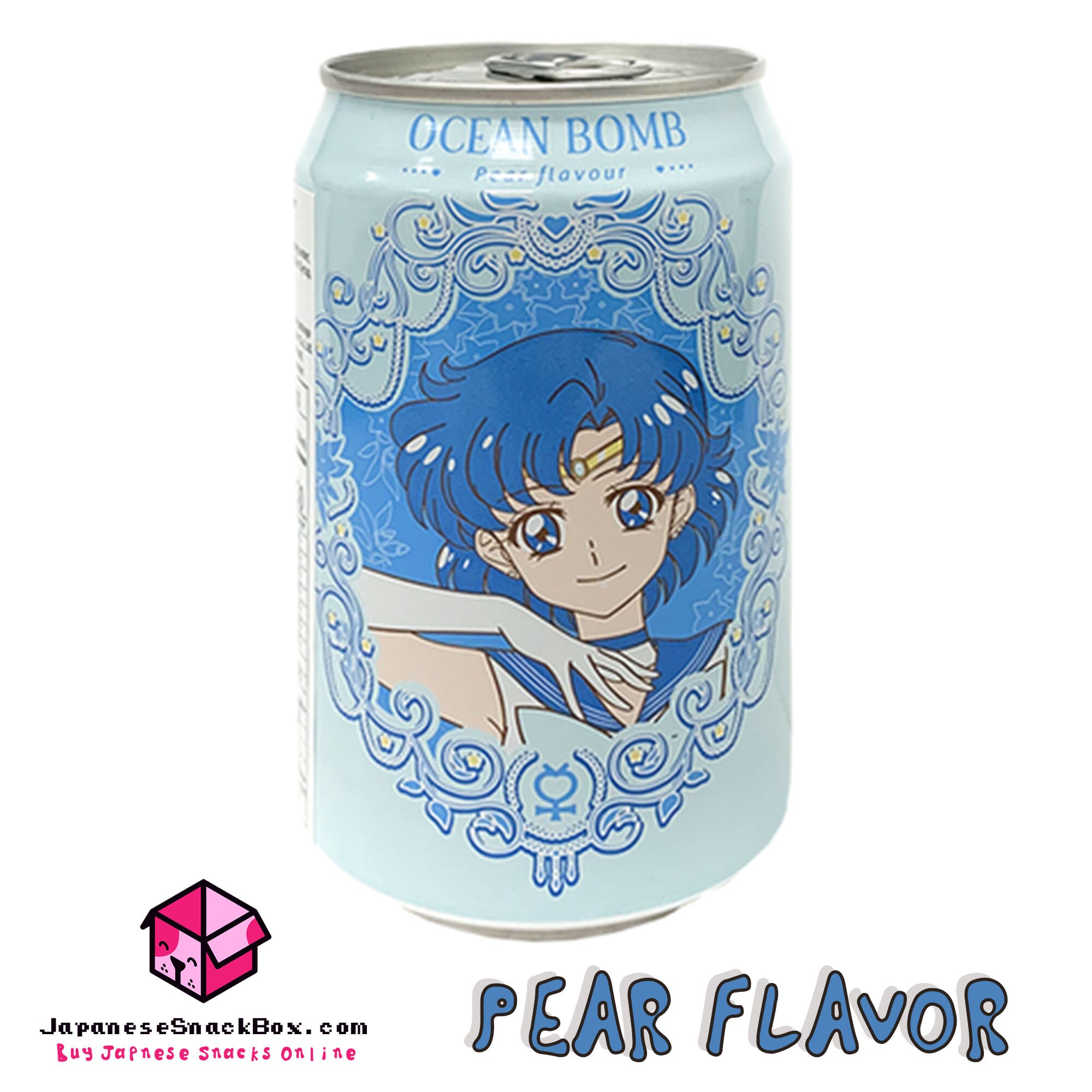 6 Pack Sailor Moon Soda Pear Flavor Ocean Bomb Sparkling Water Etsy